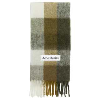 Acne Studios Checked Fringed Edge Scarf