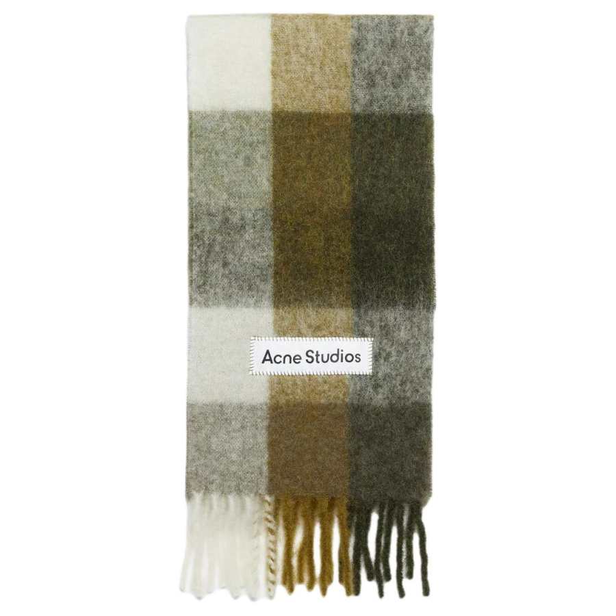 Acne Studios Acne Studios Checked Fringed Edge Scarf