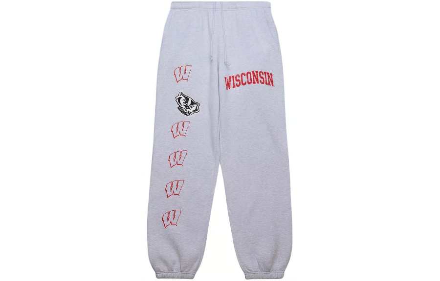 Travis Scott x Mitchell Ness Knitted Sweatpants Unisex Gray