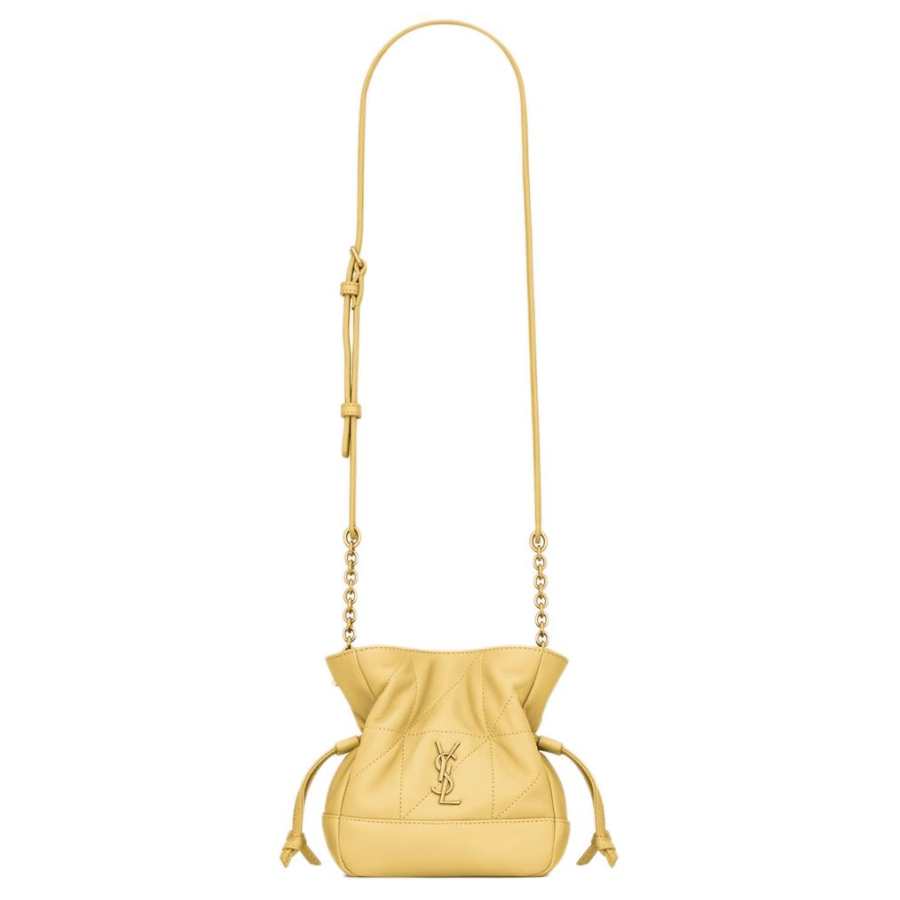 SAINT LAURENT Jamie Sheepskin Shoulder Bag Mini Women's Soft Lemon