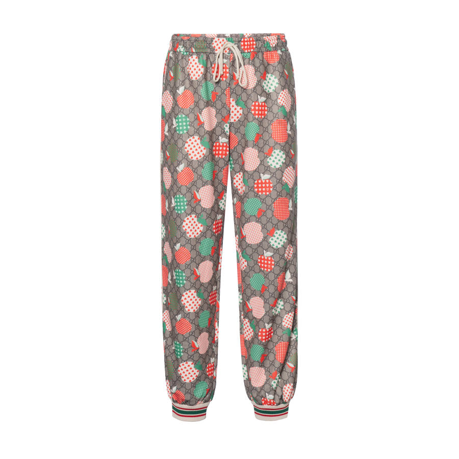 GUCCI Knitted Sweatpants Men's Beige Brown
