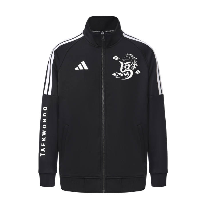 Adidas Adidas Jackets Unisex Black White Stripes Stand Collar Moderate Other