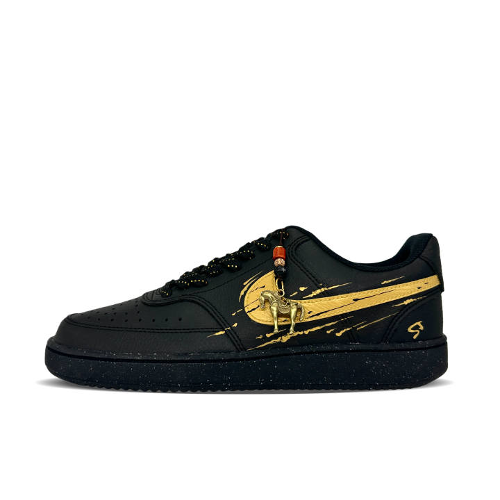 Nike Nike Court Vision Golden Horse Chasing Light Abrasion Resistant Abrasion Resistant Low top Skateboard Shoes Unisex
