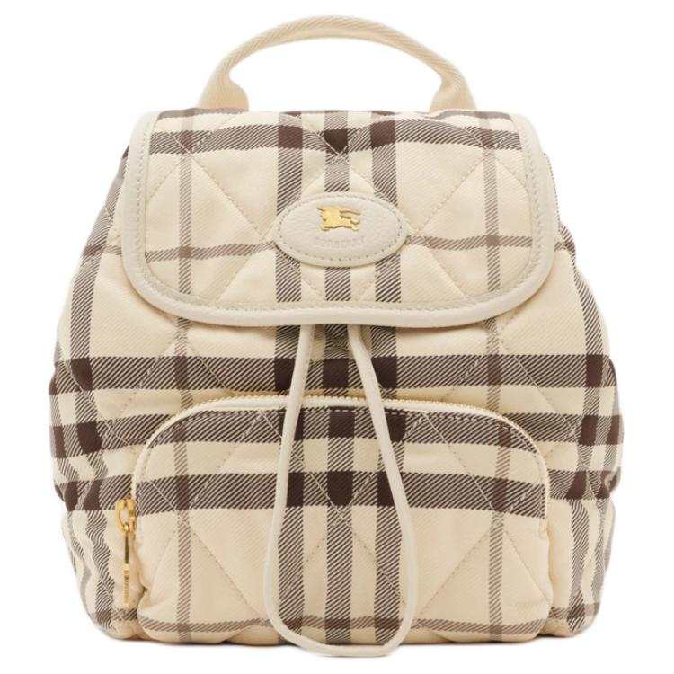 Burberry Horseshoe Polyamide Backpack Mini Women's Light Beige