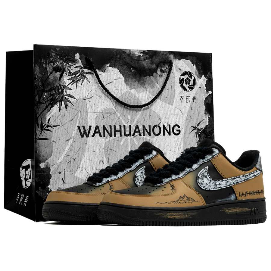 Nike Nike Air Force 1 Wishing You A Serene Journey, Shopping Bag Abrasion Resistant Low top Skateboard Shoes Men's