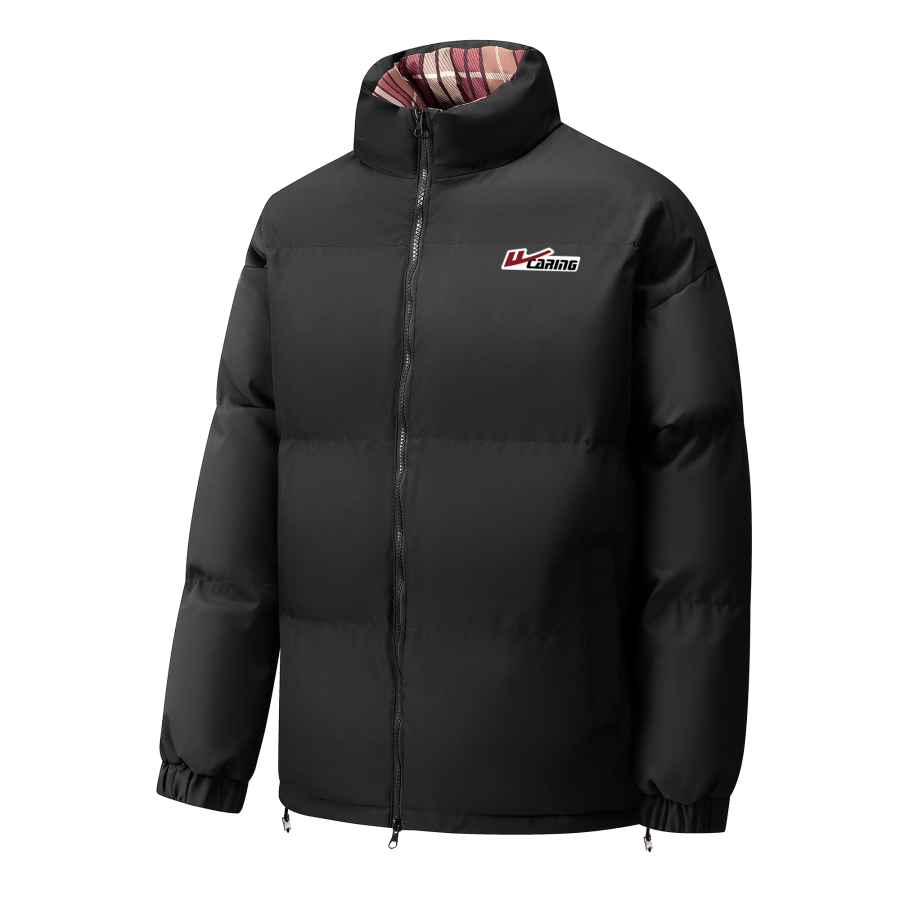 WARRIOR WARRIOR Puffer Jackets Unisex Stand Collar Fleece Lined Padded Puffer Jacket