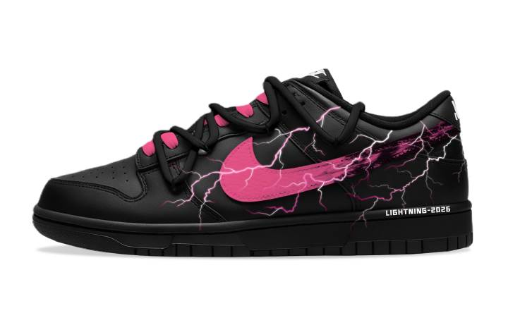 Nike Nike Dunk Cyber Lightning Low top Skateboard Shoes Men's Pink Black