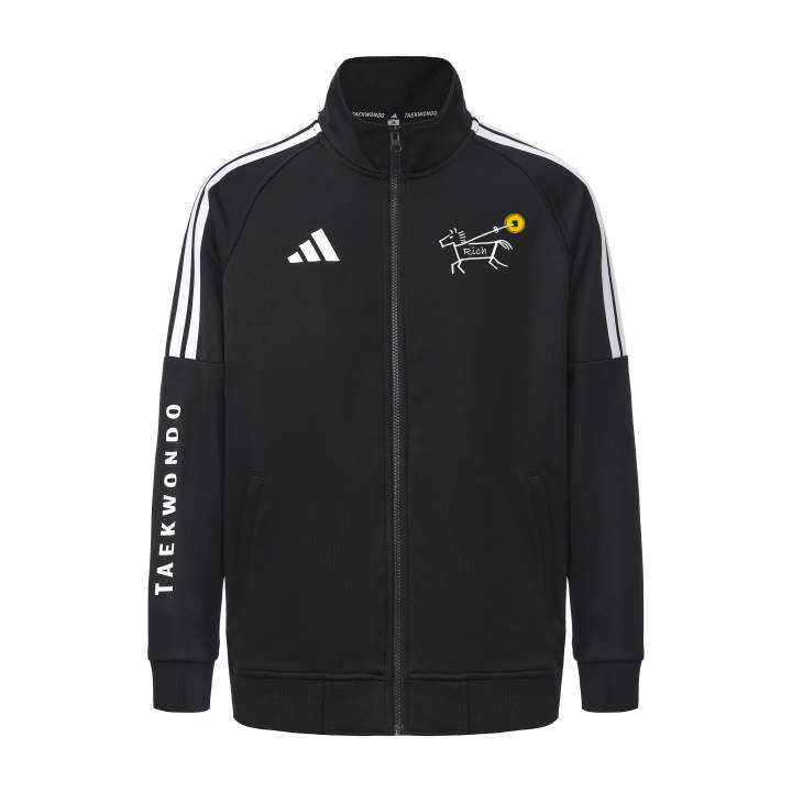 Adidas Adidas Jackets Unisex Black White Stripes Stand Collar Moderate Other