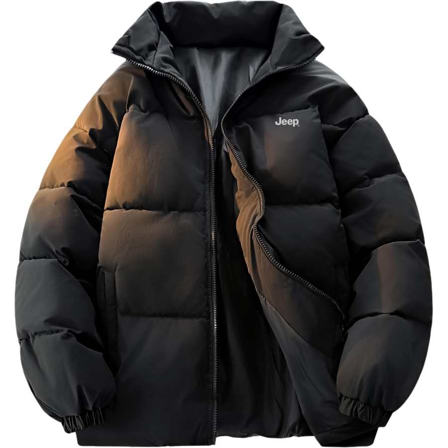 Jeep Puffer Jackets Unisex Stand Collar Thickened Padded Puffer Jacket