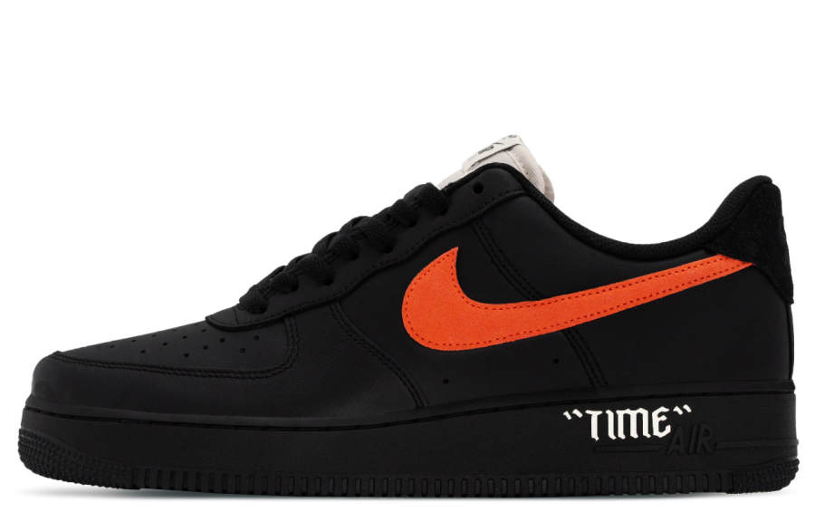 Nike Nike Air Force 1 Black Warrior, Urban Techwear Orange Abrasion Resistant Abrasion Resistant Low top Skateboard Shoes