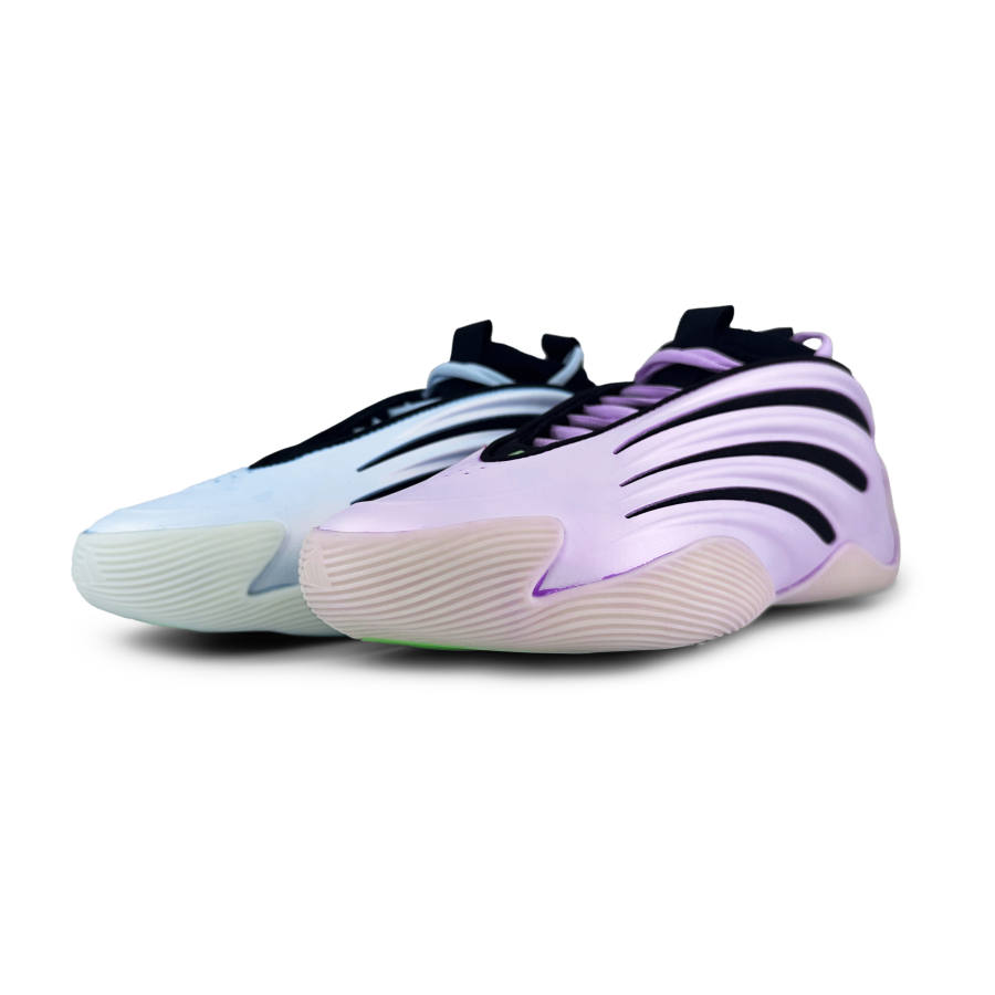 Adidas Adidas Harden Vol.9 Mismatched Blue Purple Abrasion Resistant Mid top Basketball Shoes Men's Neon