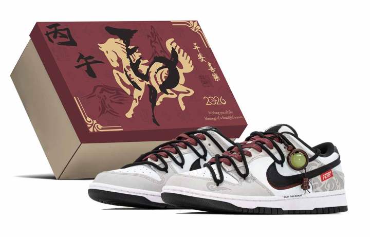 Nike Nike Dunk CNY Box, Leap Into The New Journey Abrasion Resistant Abrasion Resistant Low top Skateboard Shoes Men's