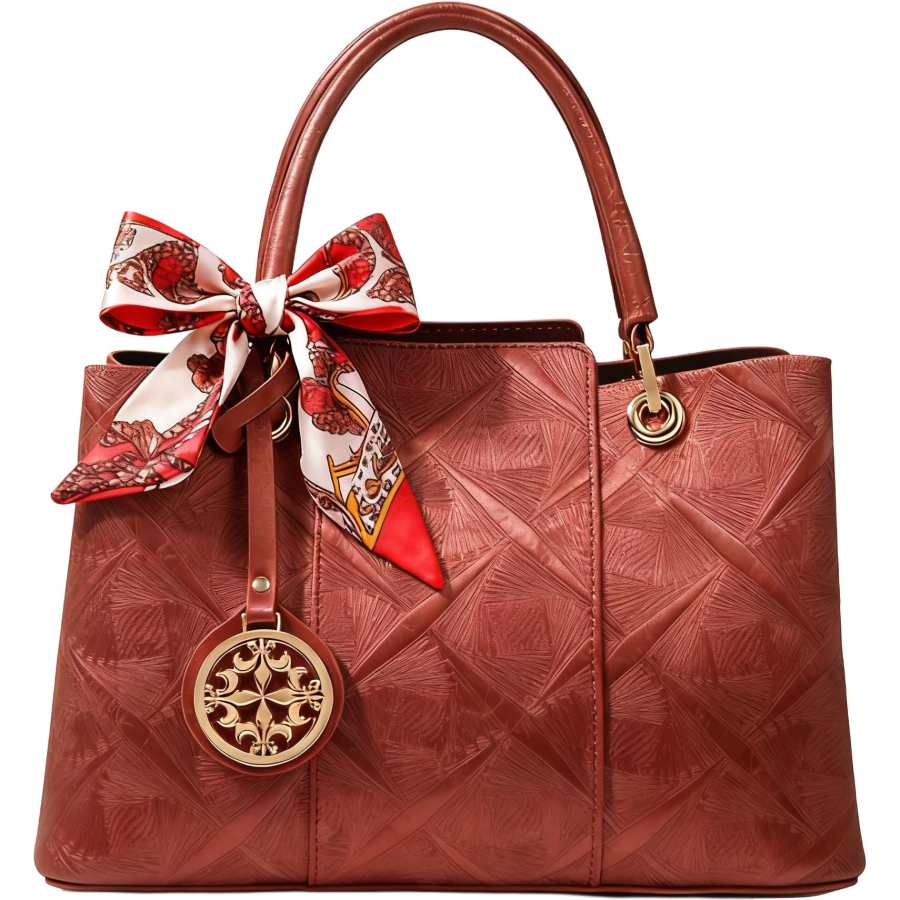 PAYOT Microfiber Synthetic Leather Handbag Regular Women's Chinese Style Red