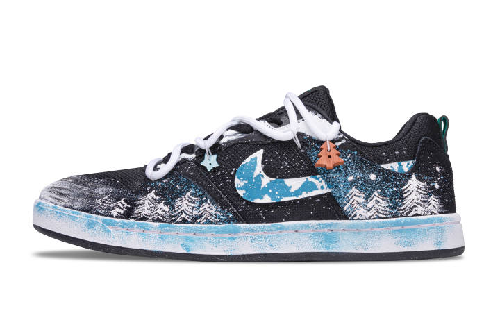 Nike Nike SB Alleyoop Sunny Mountain Snow Abrasion Resistant Abrasion Resistant Low top Skateboard Shoes Men's Black Blue