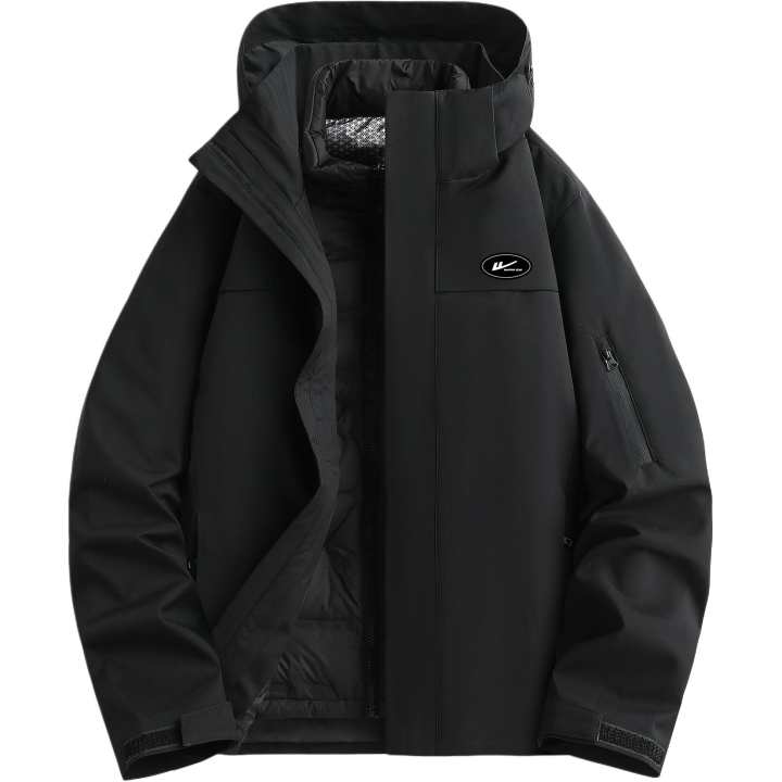 WARRIOR WARRIOR Down Jackets Unisex Hooded Fleece Lined Down Jacket