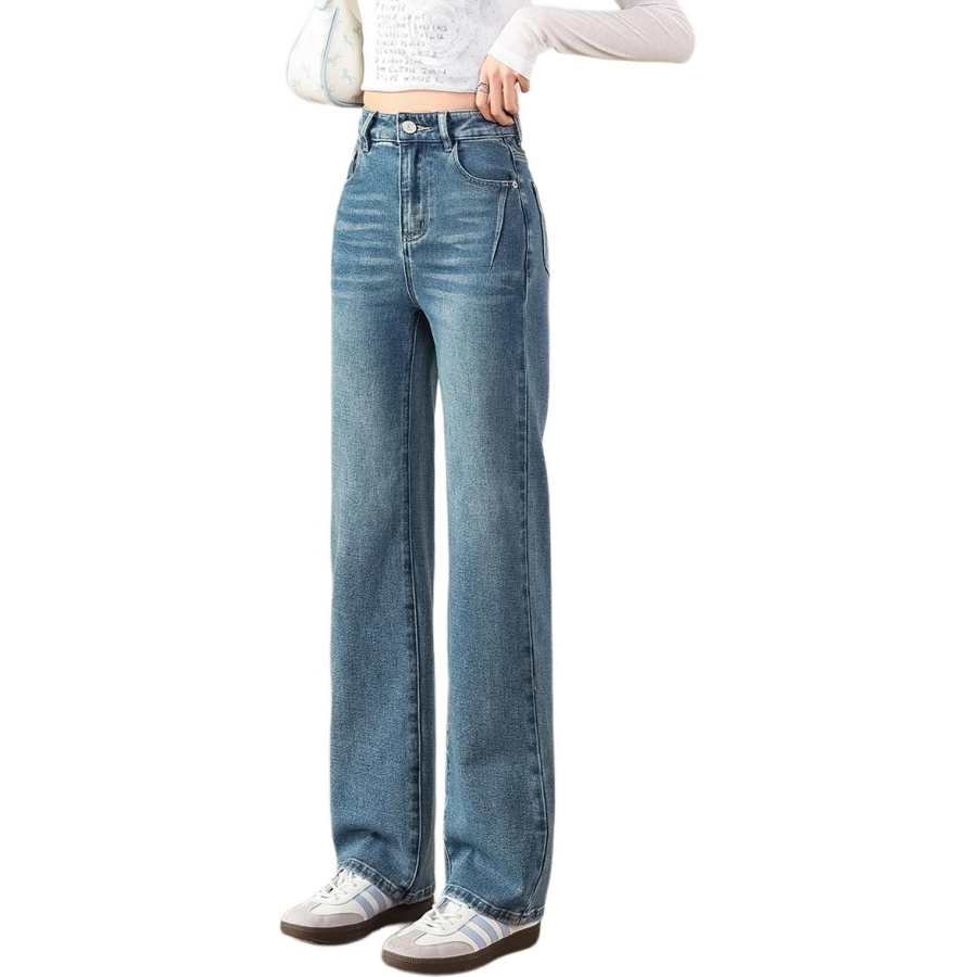 Tonlion Jeans Women's Medium Blue Moderate Straight Fit Pants