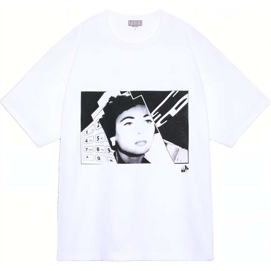 Cav Empt T Shirts Men's White Crew Neck Moderate Straight Fit