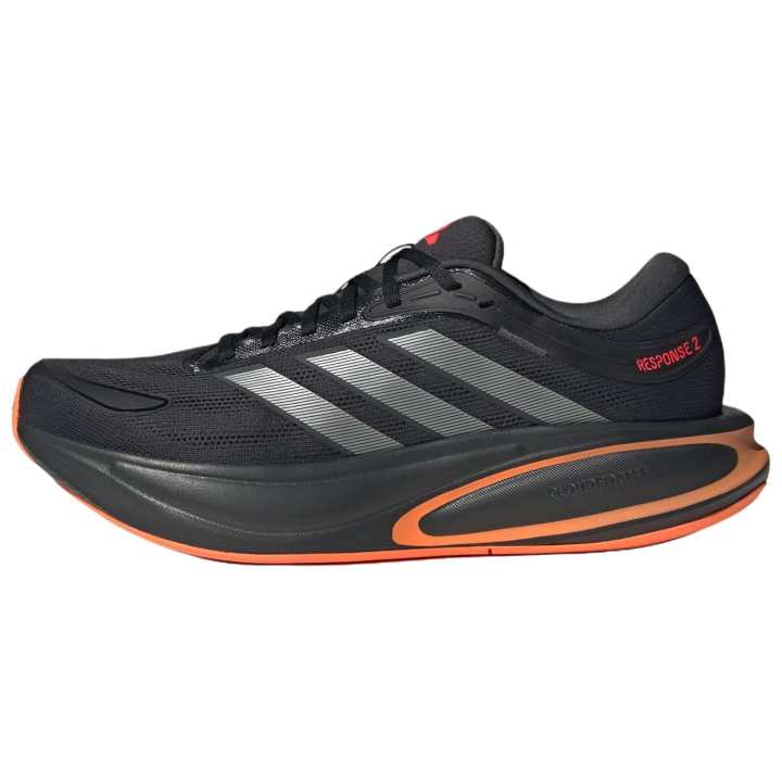Adidas Adidas Response 2.0 Breathable Support Rebound Running Shoes Men's Black Silver