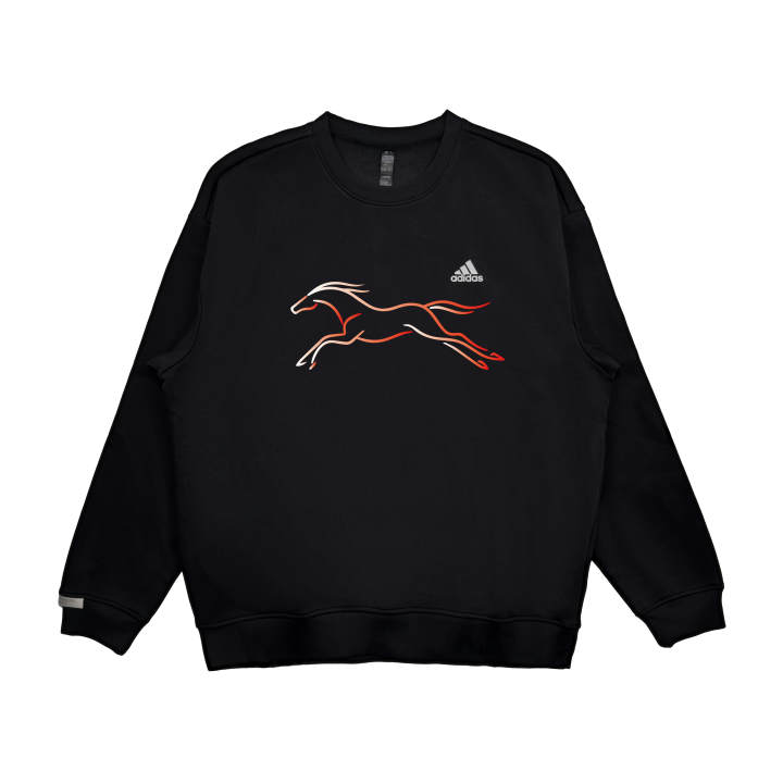 Adidas Adidas Sweatshirts Unisex Black Crew Neck Thickened Regular