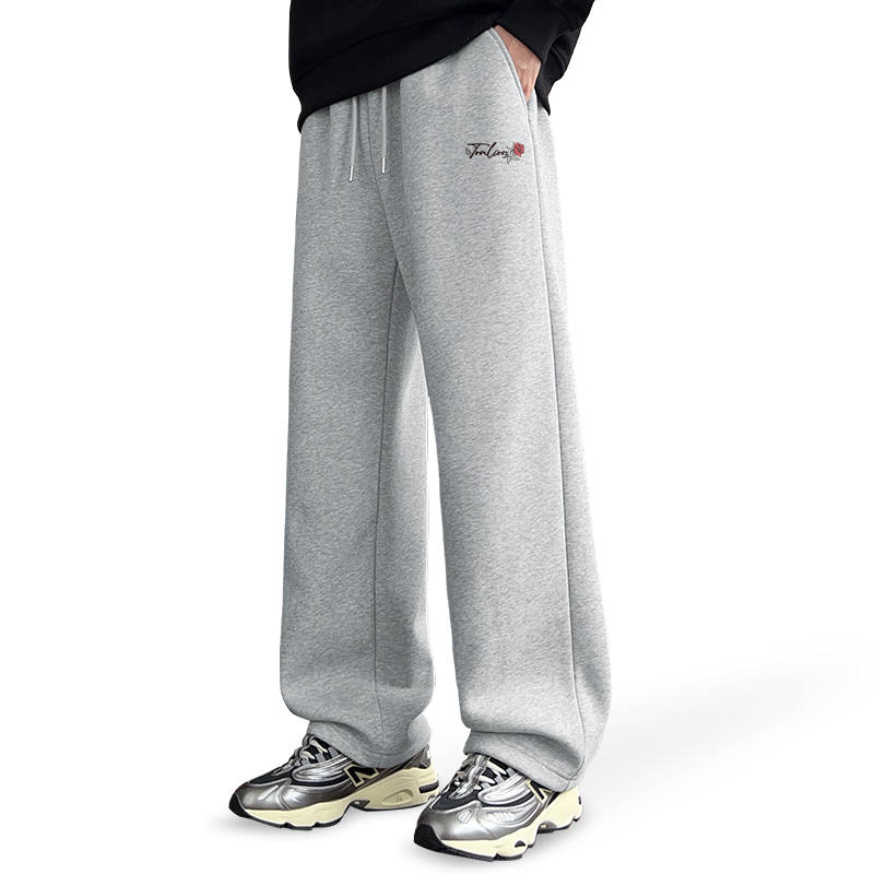 Tonlion Casual Pants Unisex Moderate Straight Fit Pants