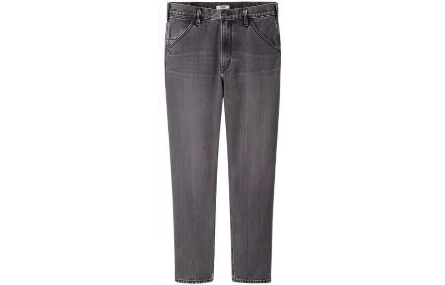 UNIQLO Tapered Pants Jeans Men's Washed Gray