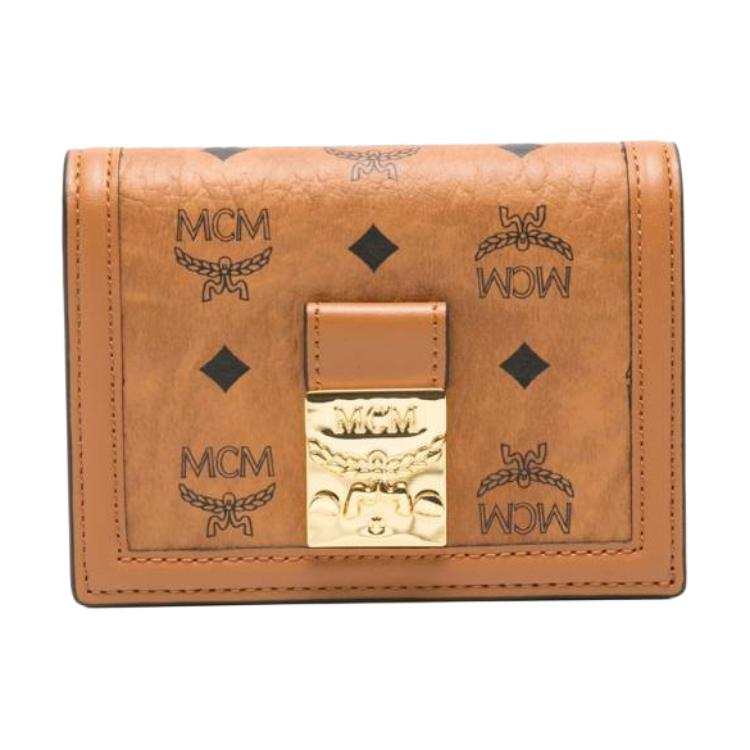 MCM MCM Nappa Leather Wallet Unisex Cognac