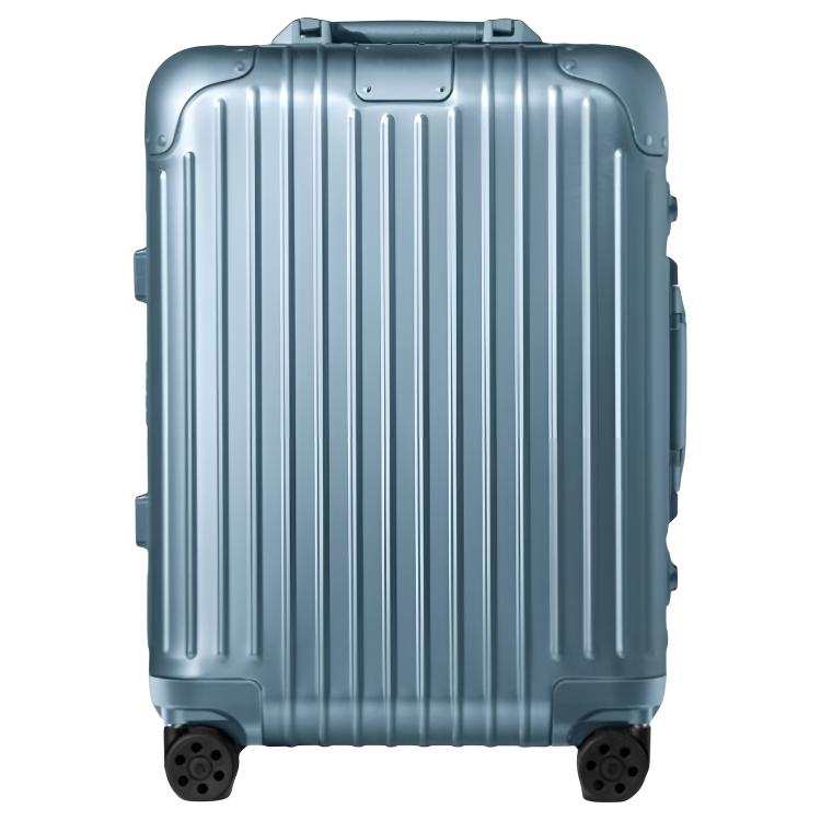 RIMOWA ORIGINAL Aluminum Magnesium Alloy Suitcase Luggage For Shipping 21 Inch Unisex Arctic Blue