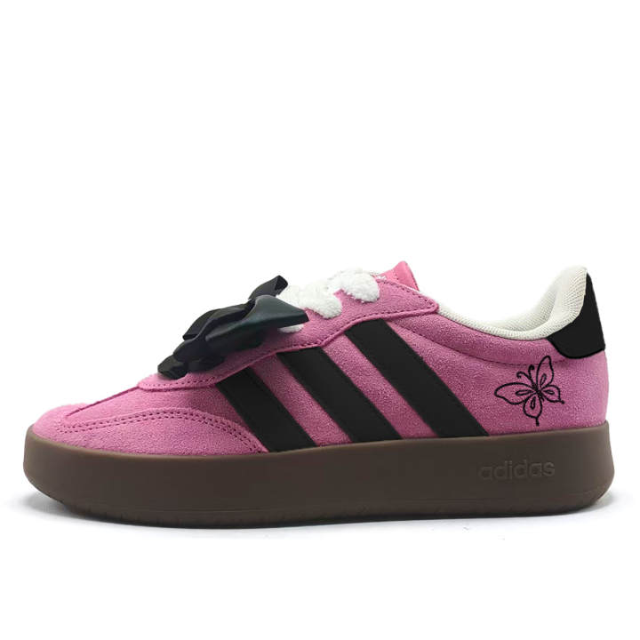 Adidas Adidas BARREDA DECODE Berry Pink Butterfly Abrasion Resistant Low top German Army Trainers Unisex