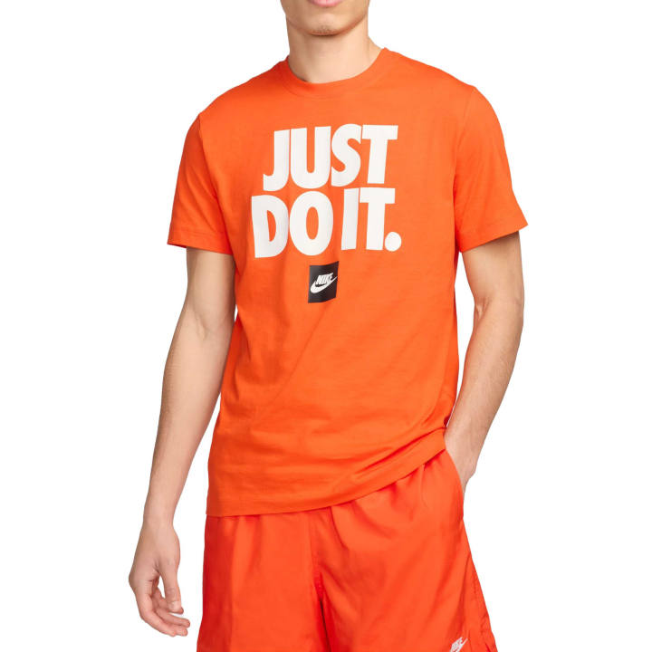 Nike Nike Sportswear T Shirts Men's Safety Orange Crew Neck Moderate