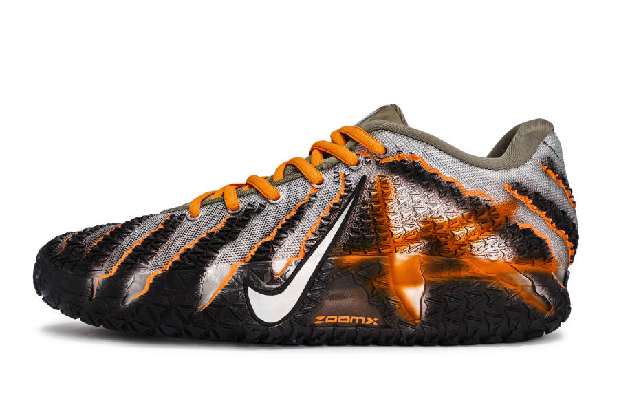 Nike Nike Ja Morant 3 REGO Hot Dog, Silver Claw Orange Mark Low top Basketball Shoes Men's Black Silver Orange