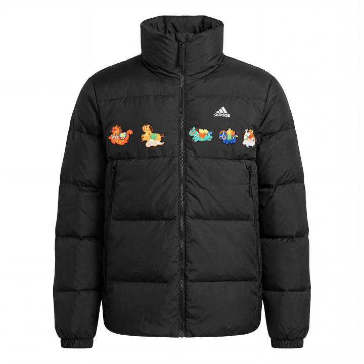 Adidas Adidas Down Jackets Unisex Black Stand Collar Thickened