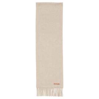 Acne Studios Logo Detailed Fringed Edge Scarf