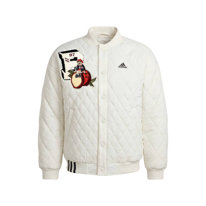 Adidas Adidas Puffer Jackets Unisex Ivory Stand Collar Thickened Quilted Padded Jacket