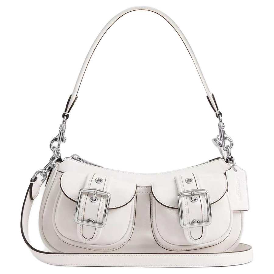COACH COACH Ashton Leather Shoulder Bag Medium Women's White