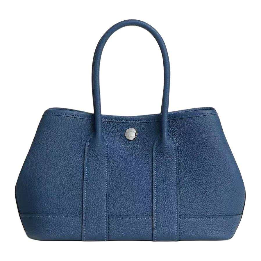 HERMES Neo Garden Togo Calfskin Handbag 23 Women's P5 Bleu Tie Dye Blue