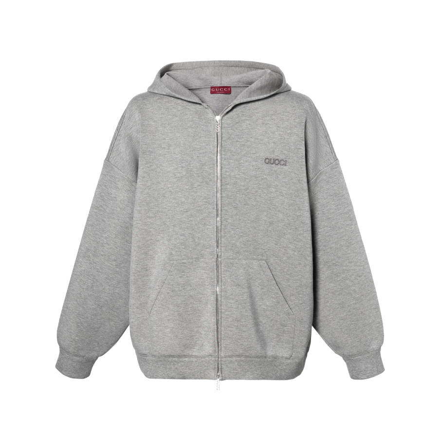 GUCCI GUCCI Logo Embroidered Jersey Sweatshirt
