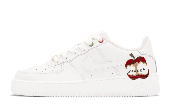 Nike Nike Air Force 1 Steal A Bite Apple Cushioning Low top Skateboard Shoes Unisex White