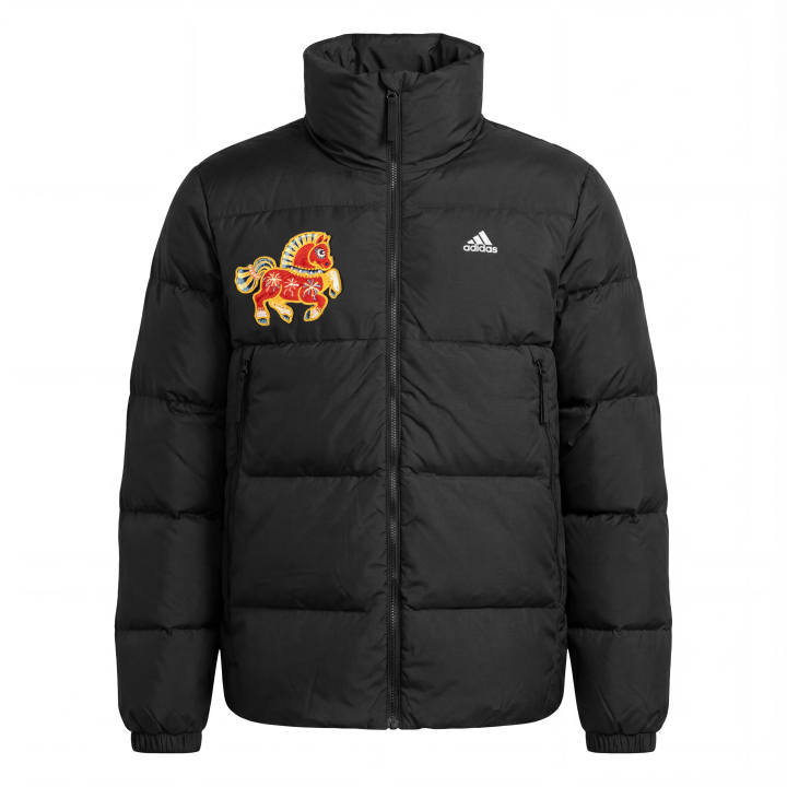 Adidas Adidas Down Jackets Unisex Black Stand Collar Moderate