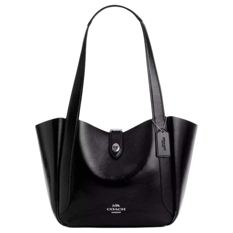 COACH Hadley Refined Cow Leather Handbag, Shoulder Bag Large Women's Black
