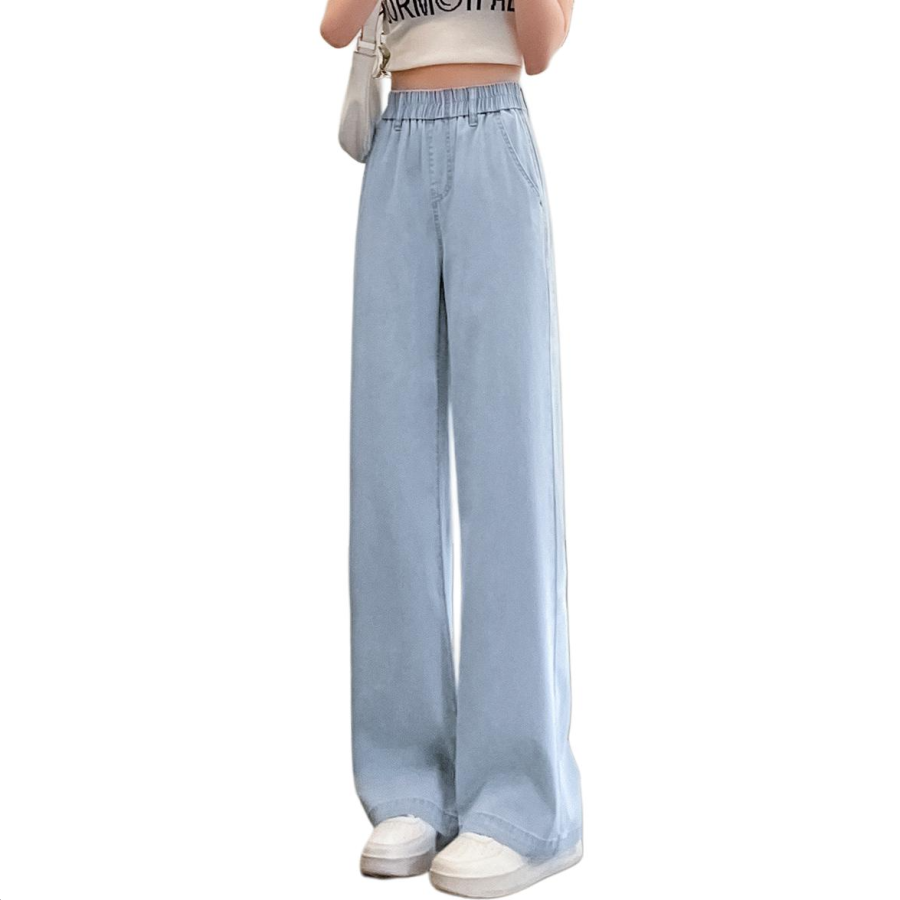 Tonlion Jeans Women's Light Blue Moderate Straight Fit Pants