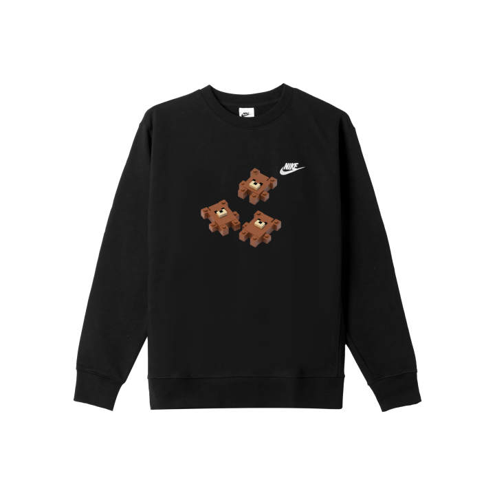 Nike Nike Sweatshirts Men's Black Crew Neck Moderate Regular