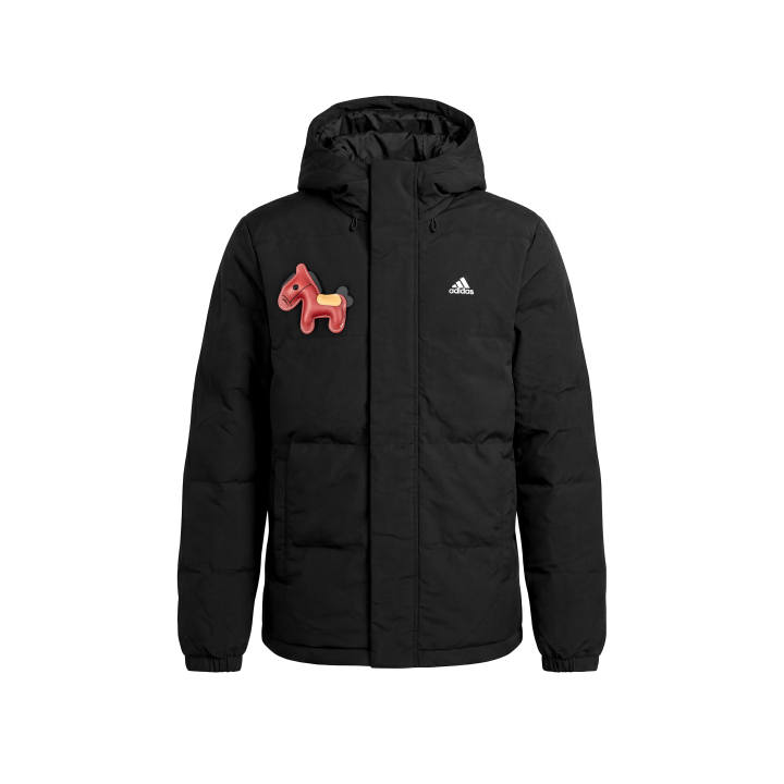 Adidas Adidas Down Jackets Unisex Black Hooded Thickened Down Jacket
