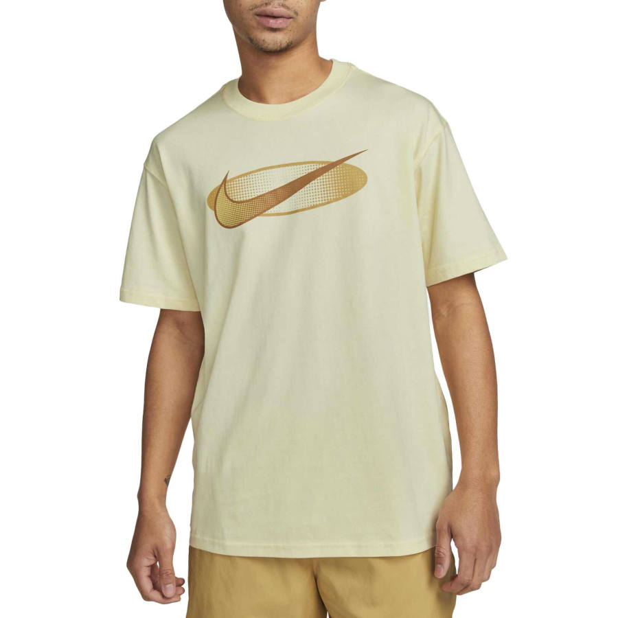 Nike Nike Sportswear T Shirts Men's Snowflake Ivory White Crew Neck Moderate