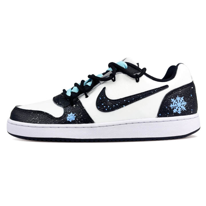 Nike Nike EBERNON Abrasion Resistant Low top Skateboard Shoes Unisex Black White