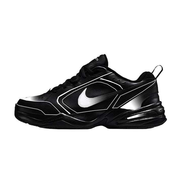 Nike Nike Air Monarch 4 Dark Mecha Abrasion Resistant Abrasion Resistant Low top Chunky Sneakers Unisex Black White