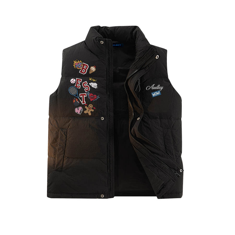 AULDEY AULDEY Vests Unisex Stand Collar Thickened
