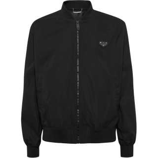 Philipp Plein logo-appliqué bomber jacket