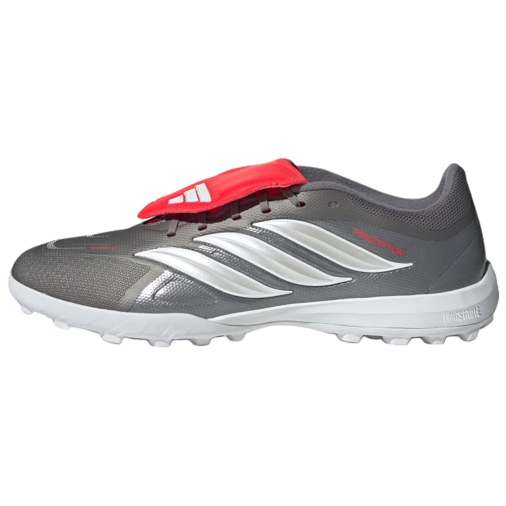Adidas Predator League Adidas Fold Over Tongue Turf 'Iron Metallic Zero Metalic Lucid Red'