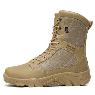 TANGLANGBUCHAN Thermal Abrasion Resistant Knee High Combat Boots Men's