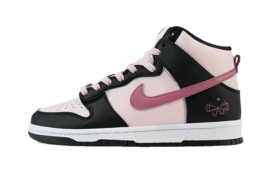 Nike Nike Dunk Sweet Love Thermal Abrasion Resistant Mid top Skateboard Shoes Women's Black Pink